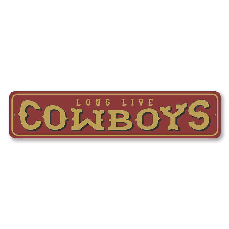 Longue vie aux Cowboys, H 4 po x l 18 po x P 0,04 po