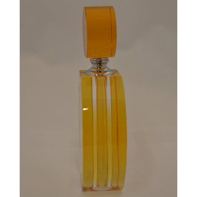 Handmade Crystal Decorative Bottle, 7.5" H x 4.5" W x 2" D, Amer