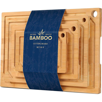 Wood Bamboo Cutting Board Set