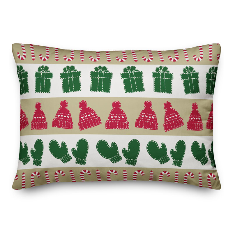  Wintertime Pattern Lumbar Pillow