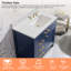 36'' Engineered Stone Single Bathroom Vanity Top with Sink – For Vanity Replacement, No Cabinet