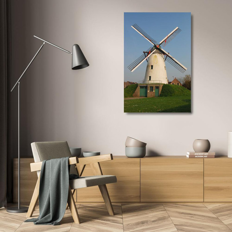 Moulin à vent en Belgique, H 24 po x l 16 po
