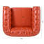 Canapé 1 place moderne et compact en cuir PU orange