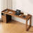 Brown Rectangular Solid Wood with 3 drawers Executive Desk, Office desk-118374701-118374705