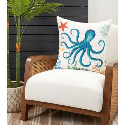 Poseidon Collection No Pattern And Not Solid Color Cotton Throw Pillow