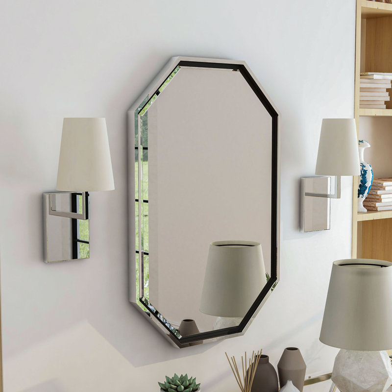 Allegro Metal Flat Mirror, Chrome
