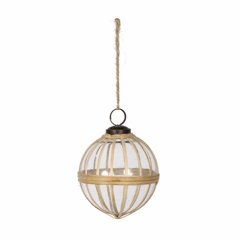 Ensemble de 3 boules de Noël décoratives à suspendre pour des décorations de fêtes, H 3,8 po x l 3,2 po x P 3,2 po