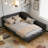 Upholstered Daybed with Headboard and Armrest-100202010-100202008
