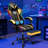 Hoffree LED Ergonomic Gaming Chair with Bluetooth Speakers and Vibration Lumbar Pillow-69741810