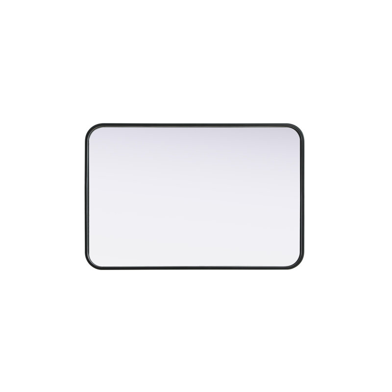 Erath Contour Metal Mirror, 30" x 20", Black