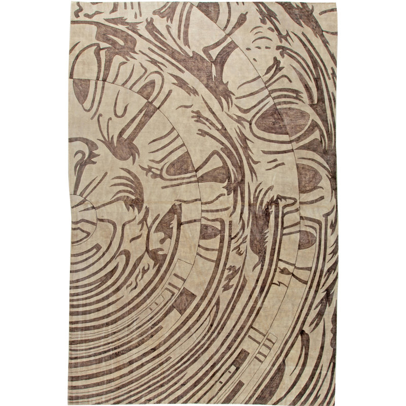 Modern One-of-a-Kind Rectangle 10'1" X 15'2" Hand Knotted Area Rug