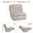38.2" Seat Width Armless Glider Chair, Oversized Dual Motor Power Recliner with LED Ambient Light, Pet-friendly Fabric-1392066021