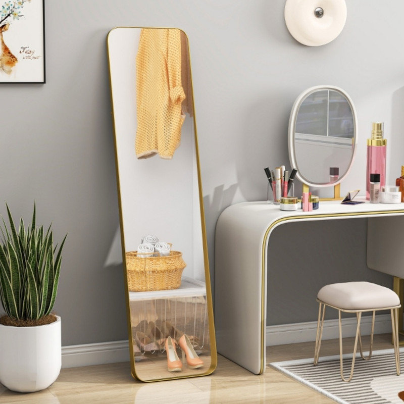 40 x 160 cm Rectangular Full Length Mirror, Sleek Frameless or Thin Metal Frame Full-Body Grooming Mirror for Bedroom, Living Room and Dressing Area