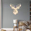 Décoration murale cerf - ACM blanc (46 po x 44,08 po)-722630251-722630253