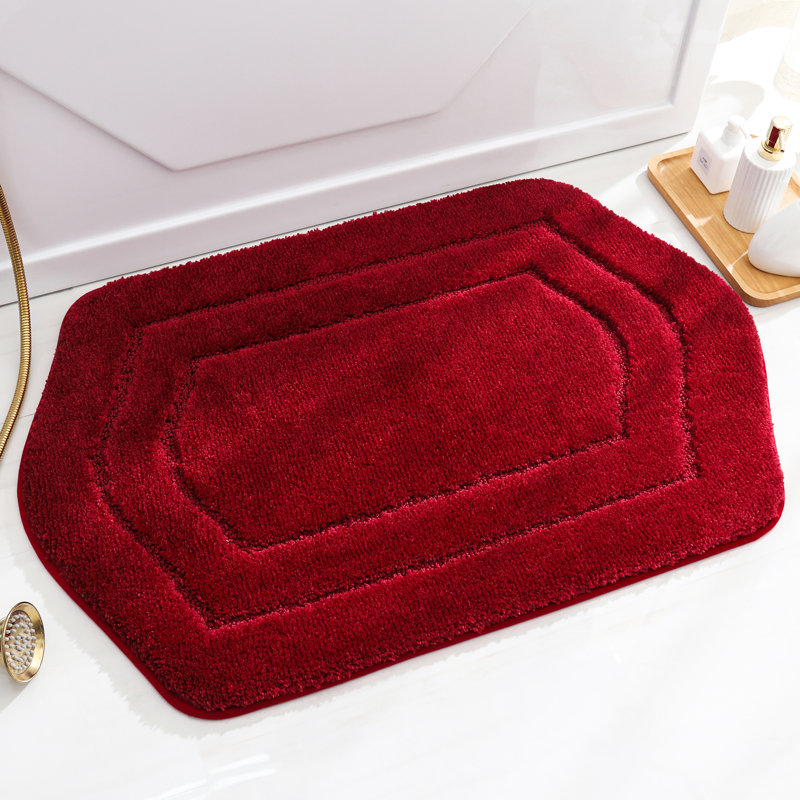 Non-Slip Bath Rug, Red, 61cm W x 91.4cm L