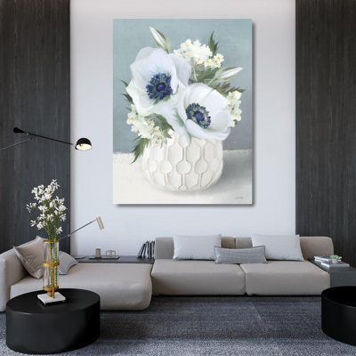 Toile tendue avec châssis Lark Manor ™ Fenway Gallery: Anemones in Blue II FEN631