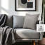 Coussin décoratif en velours mosaïque gris H 17,75 po x l 17,75 po x P 5,78 po Toveli