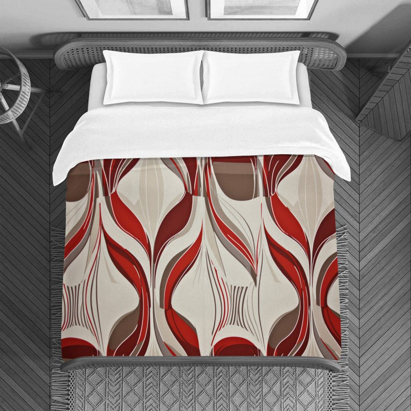Funky Polyester Abstract Duvet Cover, Queen Duvet Cover