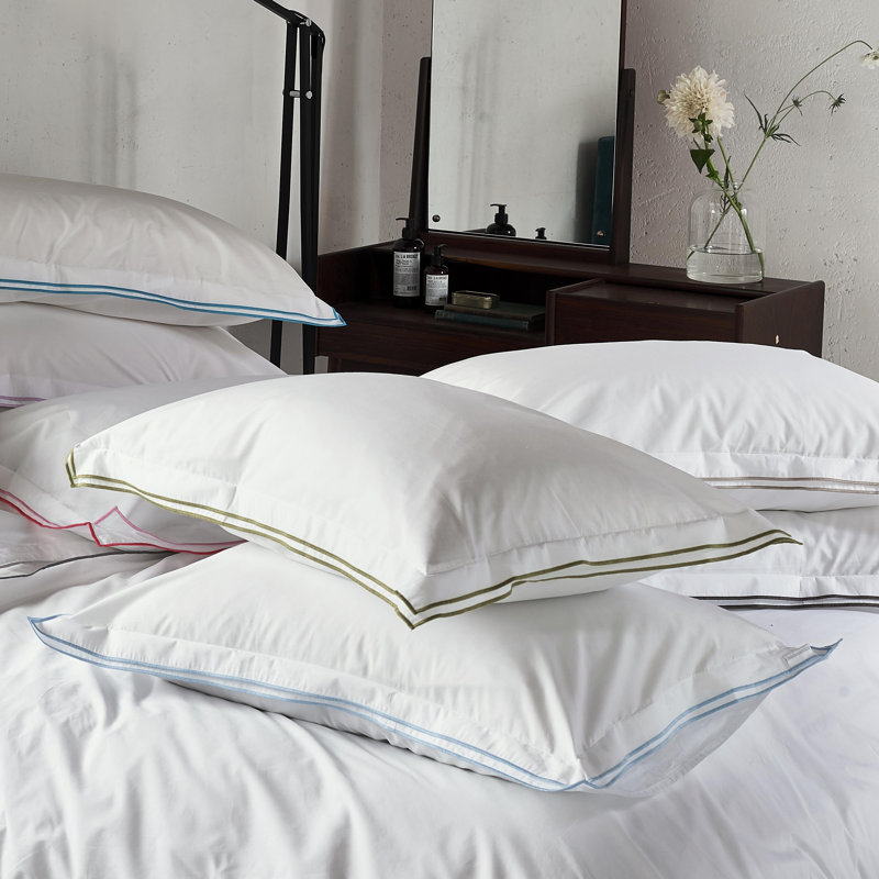 Astor Cotton Duvet Cover, Queen Duvet Cover, Charcoal/Dove