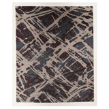 Handmade Cotton and Silk Abstract Area Rug
