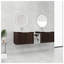 Meuble-lavabo 72 po avec portes à fermeture douce en rayure brun argenté, armoire très large en contreplaqué moderne avec lavabo