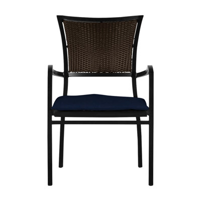 Aire Stacking Patio Dining Armchair With Cushions