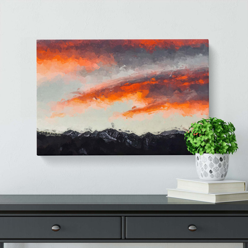 Covered with Clouds in Abstract - Wrapped Canvas Graphic Art Print, 50cm H x 76cm W x 3cm D
