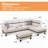 Rilan 103.5'' Faux Leather Sofa & Chaise-240499496-240499498