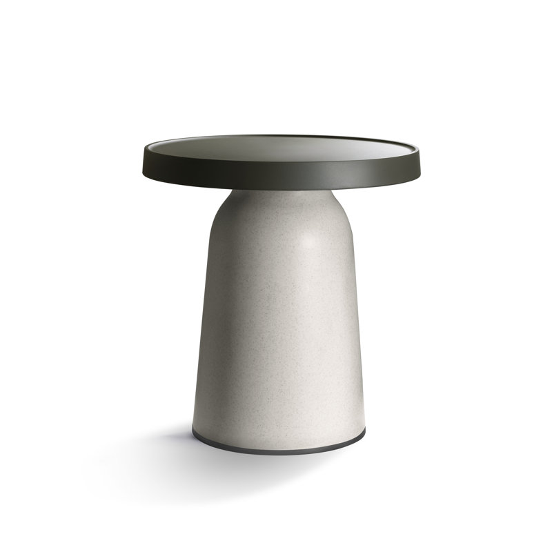 Table d'appoint Thick Top, Brun pâle, Marron foncé, H 19,5 po