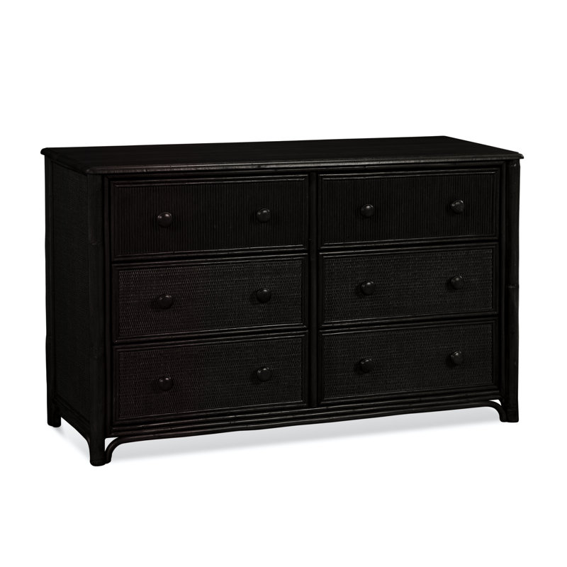 Commode double 6 tiroirs Summer Retreat, Noir, noir, noir, noir