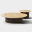 Ensemble de 2 tables basses en placage de bois de bouleau