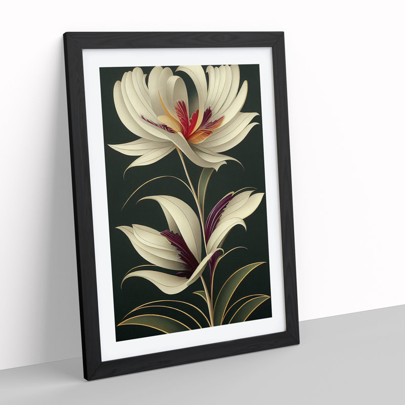 The Cosmopolitan Flower - Framed Print, Black Framed, 46cm H x 34cm W x 2cm D