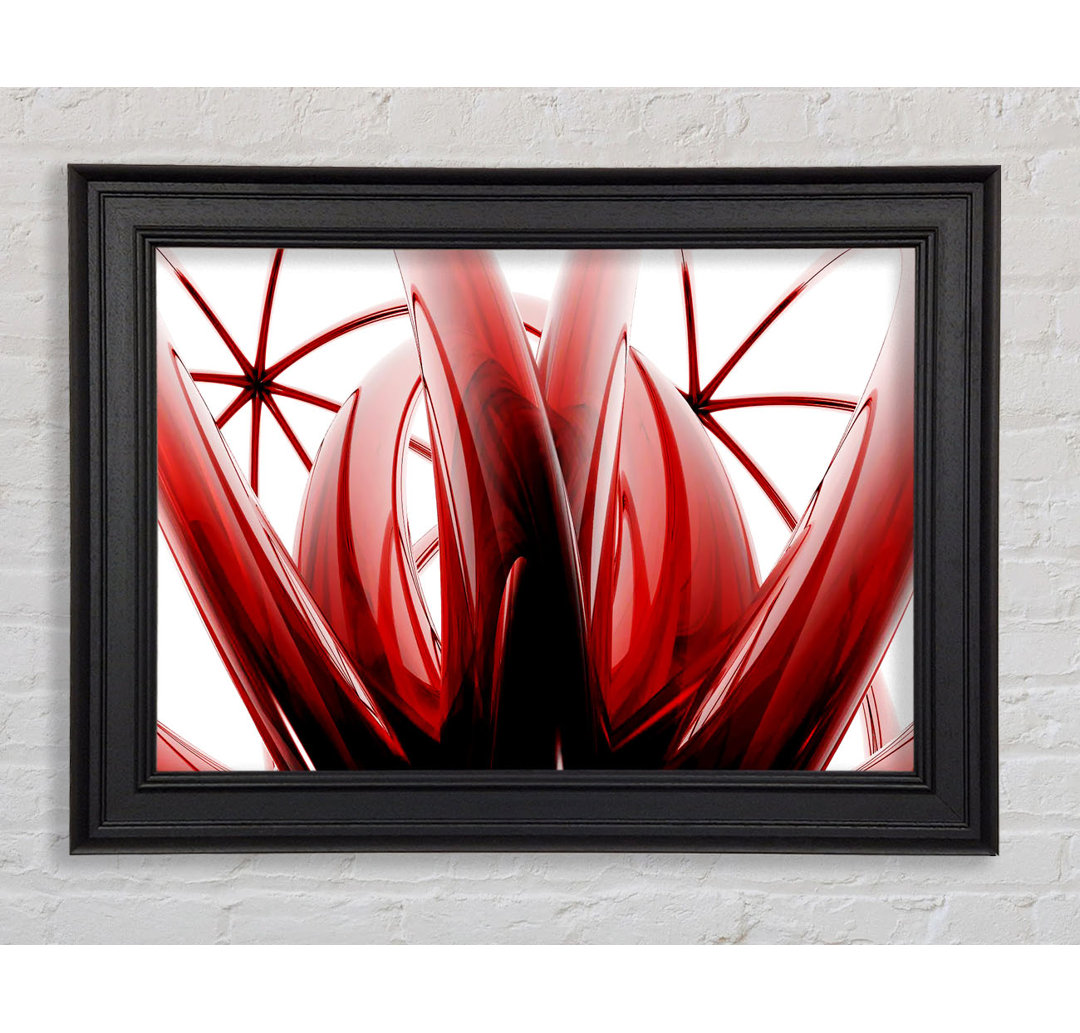 Gerahmter Kunstdruck Crimson Glass