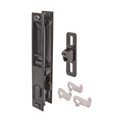 FHC C1043 Black Diecast - Keyed Sliding Door Flush Handle Set (1 Set)