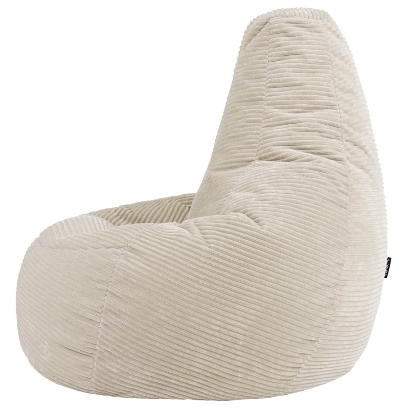 icon Dalton Corduroy XL Recliner Bean Bag, Teal, Beige