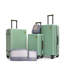 3 pièces, sac de rangement doublé, bagage trois pièces, valises à roulettes, valise de transport légère en ABS, valise rigide VERT CLAIR