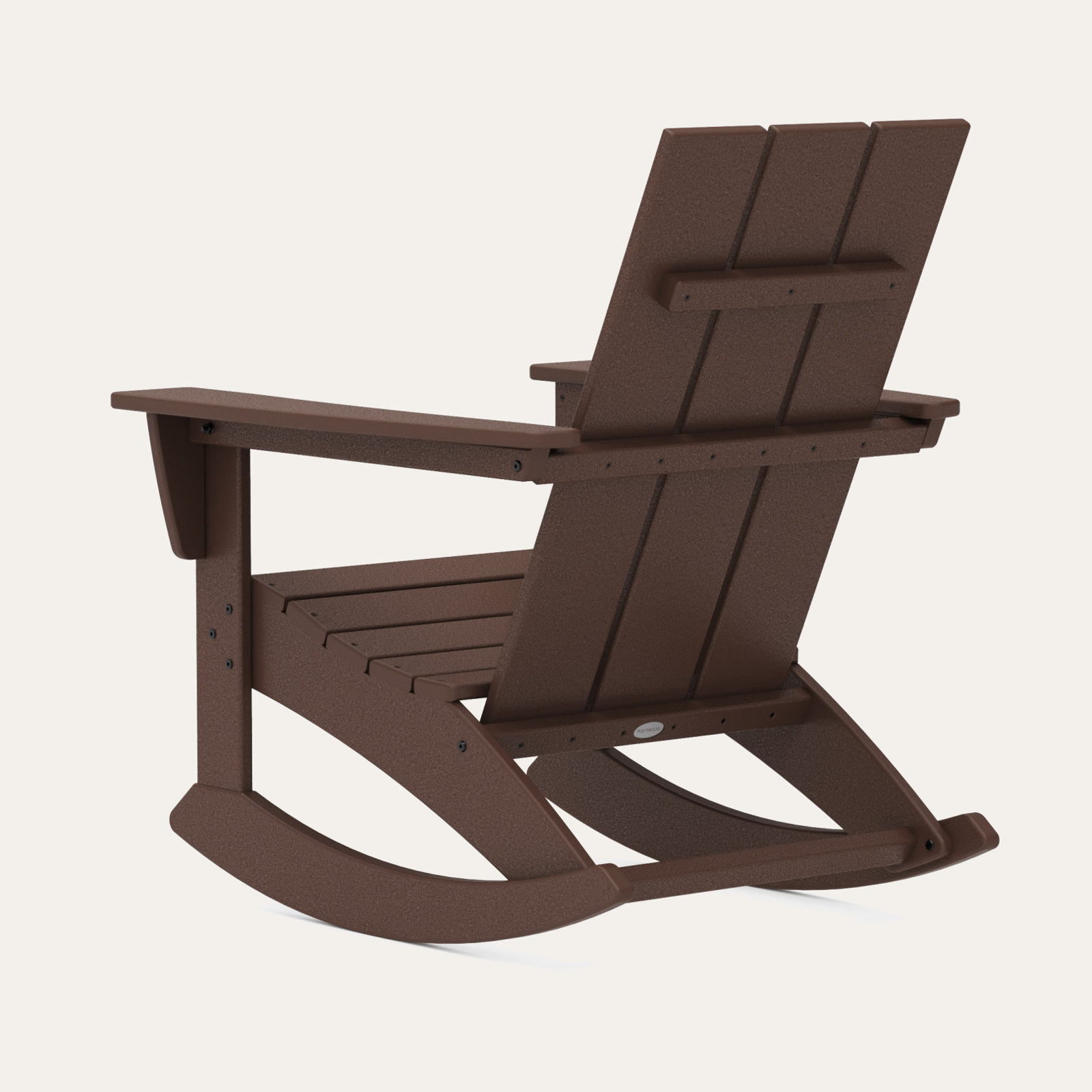 POLYWOOD® Modern Adirondack Patio Rocking Chair, Mahogany