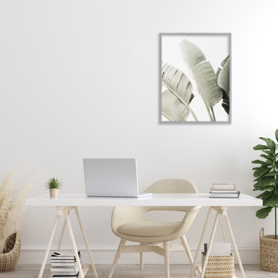 Muted Banana Leaves Framed Giclee, design by Sisi and Seb
