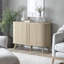 Buffet ovale cannelé moderne avec portes coulissantes de 42,1 po Aurel-114324382