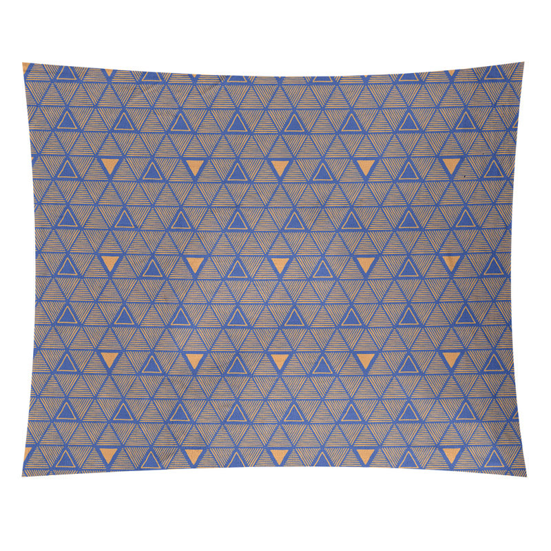 Tapisserie, H 51 po x l 60 po, Bleu/orange