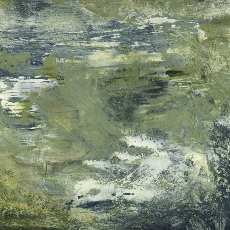 Encaustic Tile In Green II by Sharon Gordon - Wrapped Canvas Painting, 91cm H x 91cm W x 3.8cm D