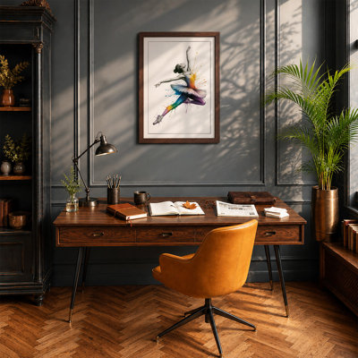 Dancer in Motion Modern - Framed Print