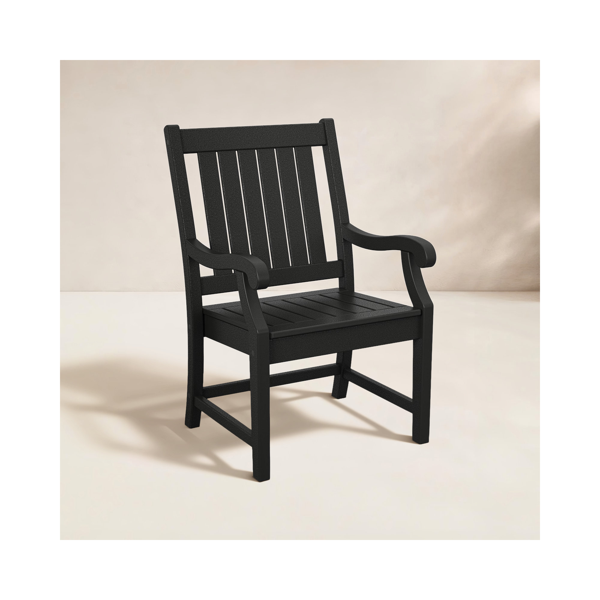 POLYWOOD x Birch Lane Verlyn Dining Arm Chair, Black
