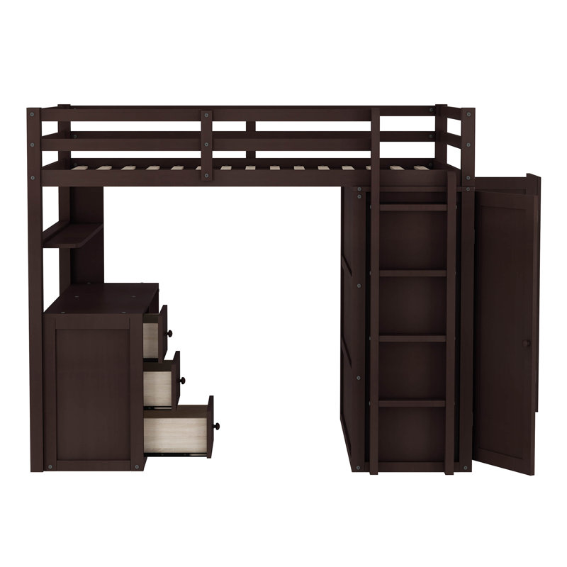 Clapton Kids Full Loft Bed, Espresso