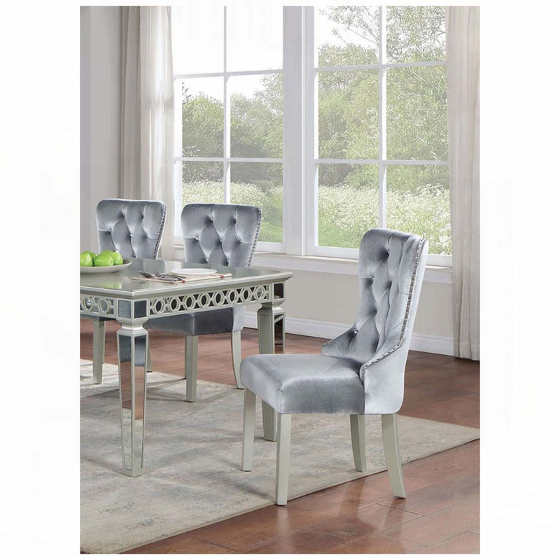 Chaises de salle à manger rembourrées Flannelette