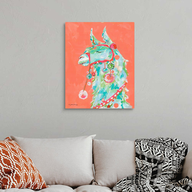 « Tito the llama » par Jessica Mingo, reproduction d’art sur toile, Toile tendue, H 30 po x l 24 po x P 1,25 po