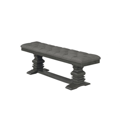 Linen Blend Upholstered Bench