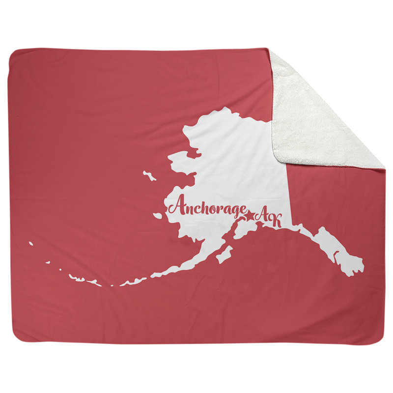 Sewn Throw Blanket, 52.5" W x 62.5" L, Red
