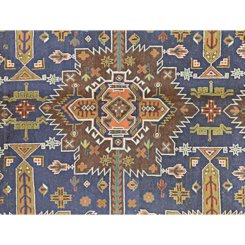 Hand Knotted Wool Area Rug in Multi