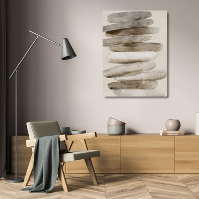 Brayden Studio® PI Studio Gallery Wrapped Canvas Art Titled: Stacked Rocks I